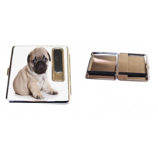 Trade Shop - Portasigarette Sigarette + Accendino Antivento Ricaricabile Usb In Metallo -