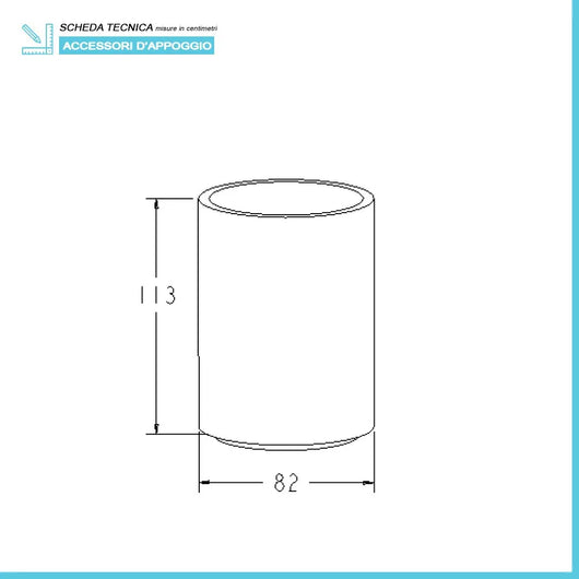 Portaspazzolini bagno da appoggio turchese cobalto in resina effetto pietra Matera