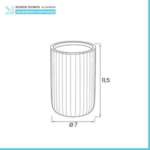 Portaspazzolini bagno da appoggio blu in ceramica soft touch Spring