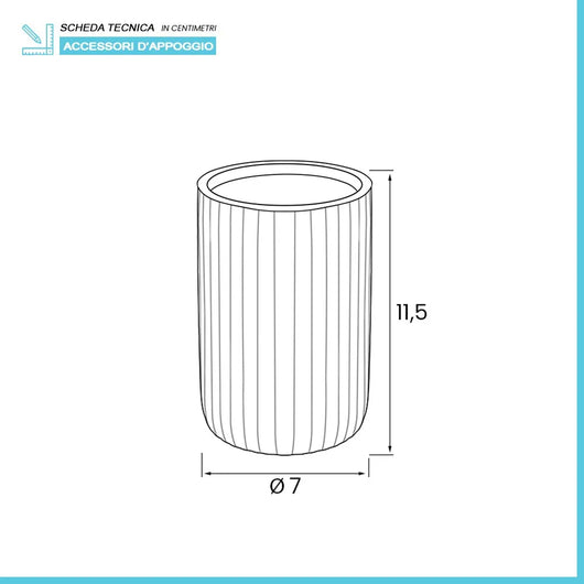 Portaspazzolini bagno da appoggio verde in ceramica soft touch Spring