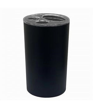 Portaspazzolini Bicchiere Dentifricio Accessori Arredo Bagno Nero A 3 Fori 79194         