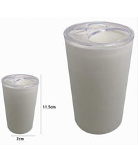 Portaspazzolini Bicchiere Dentifricio Accessorio Arredo Bagno Bianco 3 Fori 79186         