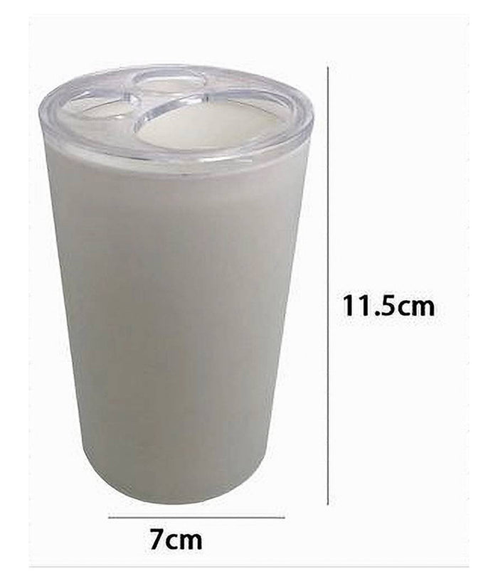 Portaspazzolini Bicchiere Dentifricio Accessorio Arredo Bagno Bianco 3 Fori 79186         