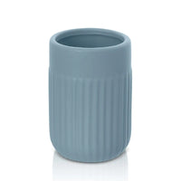 Portaspazzolini da appoggio turchese cobalto in ceramica Cup