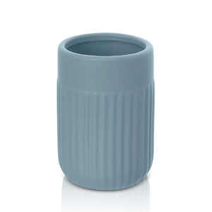 Portaspazzolini da appoggio turchese cobalto in ceramica Cup