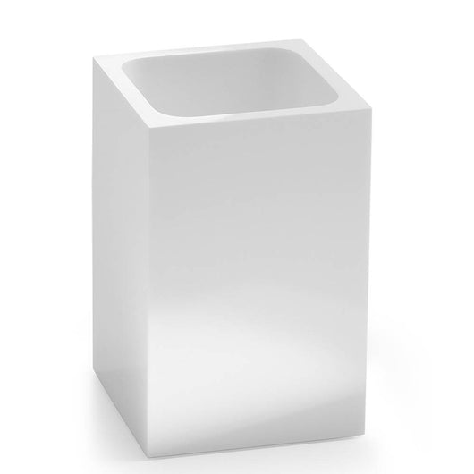 Portaspazzolini d'appoggio GEDY linea Sofia in resina colore Bianco