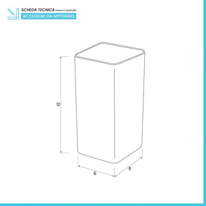 Portaspazzolino Beige da Appoggio per Bagno Moderno Star