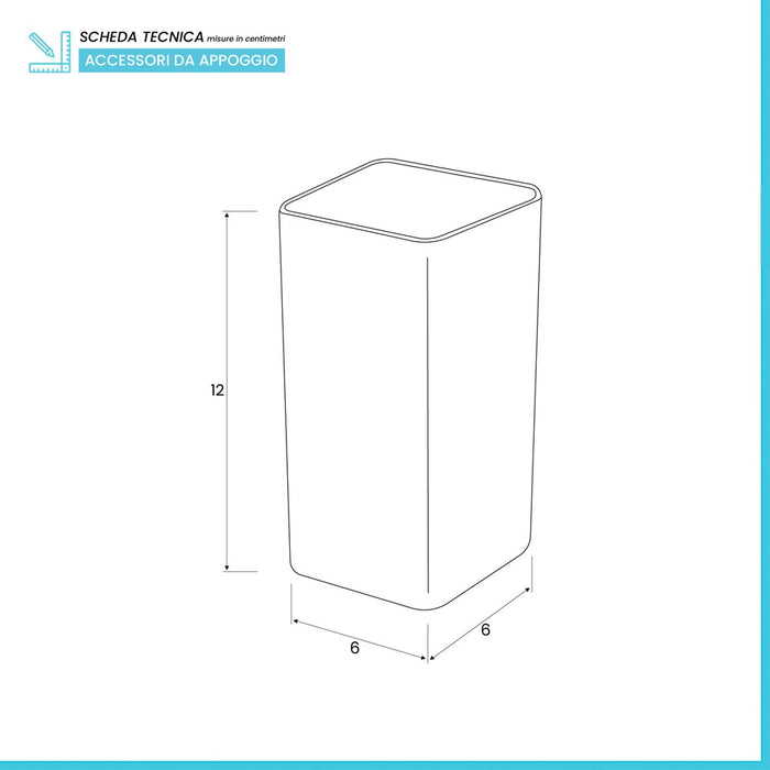 Portaspazzolino Beige da Appoggio per Bagno Moderno Star