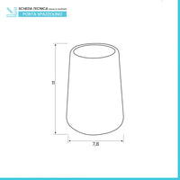 Bicchiere portaspazzolini da appoggio Sidney in ceramica bianca