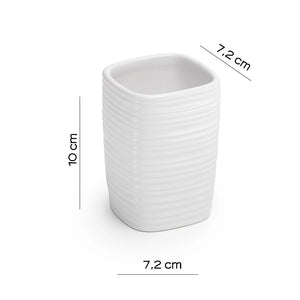 Portaspazzolino Gedy in ceramica bianca | Kelly