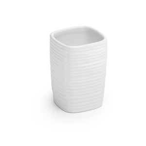 Portaspazzolino Gedy in ceramica bianca | Kelly