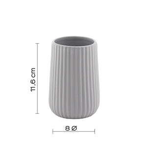 Portaspazzolino Gedy in ceramica grigia | Marika
