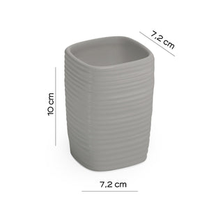 Portaspazzolino Gedy in ceramica grigia | Kelly