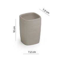 Portaspazzolino Gedy in ceramica tortora | Kelly