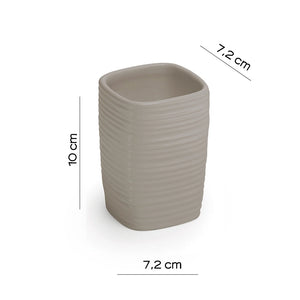 Portaspazzolino Gedy in ceramica tortora | Kelly