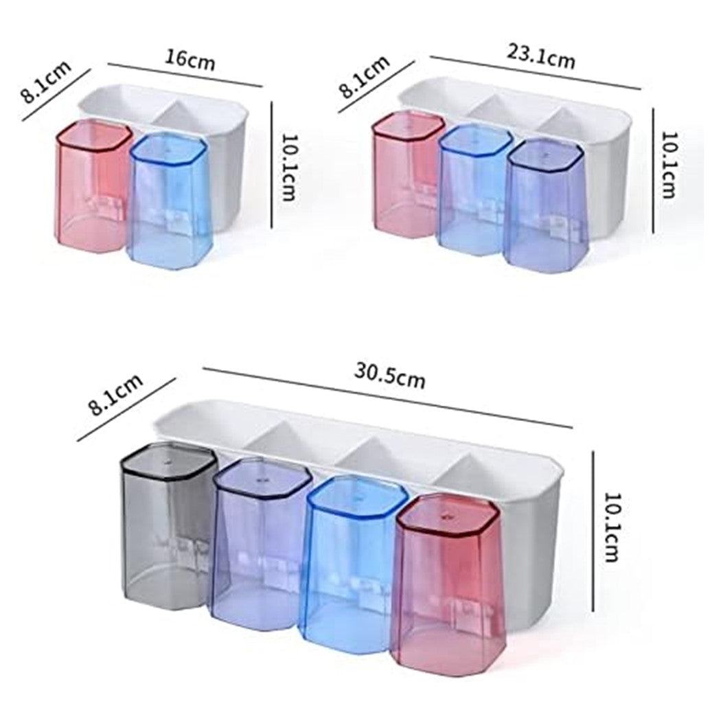 Trade Shop - Portaspazzolino Creativo Da Parete Per Dentifricio Con Cuscinetti Adesivi Per Bagno -