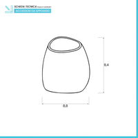 Portaspazzolino Da Appoggio In Poliresina Grigio Effetto Pietra Stone