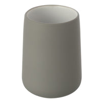 Bicchiere porta spazzolini da appoggio in ceramica grigia Sidney