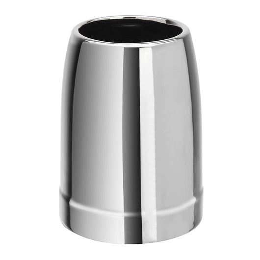 Portaspazzolino in Ceramica Effetto Cromato da Appoggio Krom