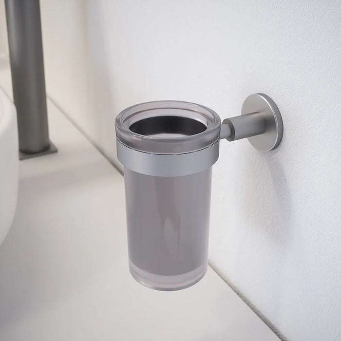 Porta spazzolino a muro nickel spazzolato | Satin