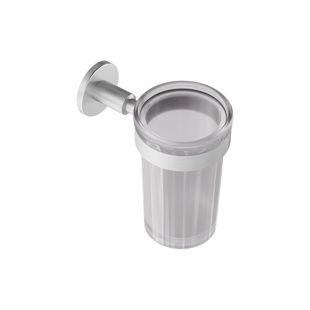 Porta spazzolino a muro nickel spazzolato | Satin