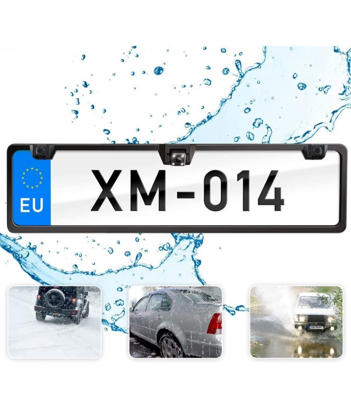 Portatarga Per Auto Con Telecamera Sensori Di Retromarcia Posteriore Retrovisore         