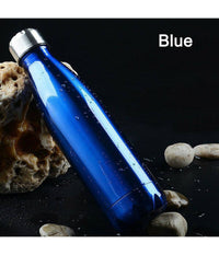 Portatile Borraccia Bottiglia D'acqua Acciaio Inox Termica Caldo Freddo 500 Ml         