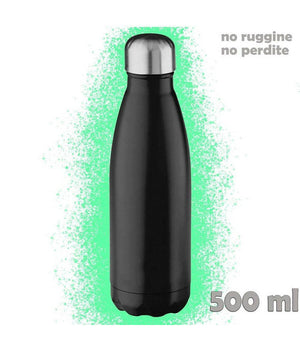 Portatile Borraccia Bottiglia D'acqua Acciaio Inox Termica Caldo Freddo 500 Ml         