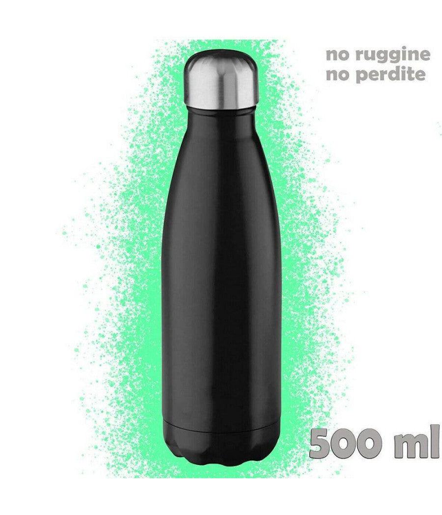 Portatile Borraccia Bottiglia D'acqua Acciaio Inox Termica Caldo Freddo 500 Ml         
