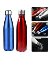 Portatile Borraccia Bottiglia D'acqua Acciaio Inox Termica Caldo Freddo 500 Ml         