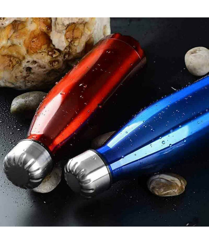 Portatile Borraccia Bottiglia D'acqua Acciaio Inox Termica Caldo Freddo 500 Ml         