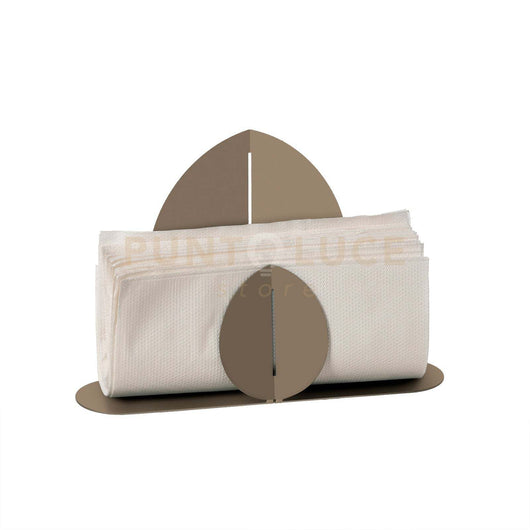 portatovaglioli ficus Beige in Ferro 24x6x16,5Hcm