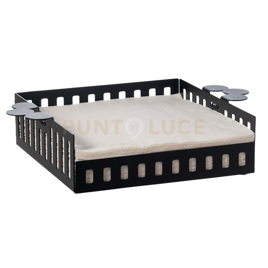 portatovaglioli old grande Nero in Ferro 29x21x6Hcm