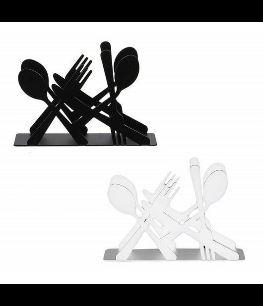 Portatovaglioli Salviette Metallo Verniciato Posate Forchette Fazzoletti 13.5x9x4cm         