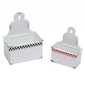 Portatutto metallo 1-2 bianco rosso nero cm19x12h24