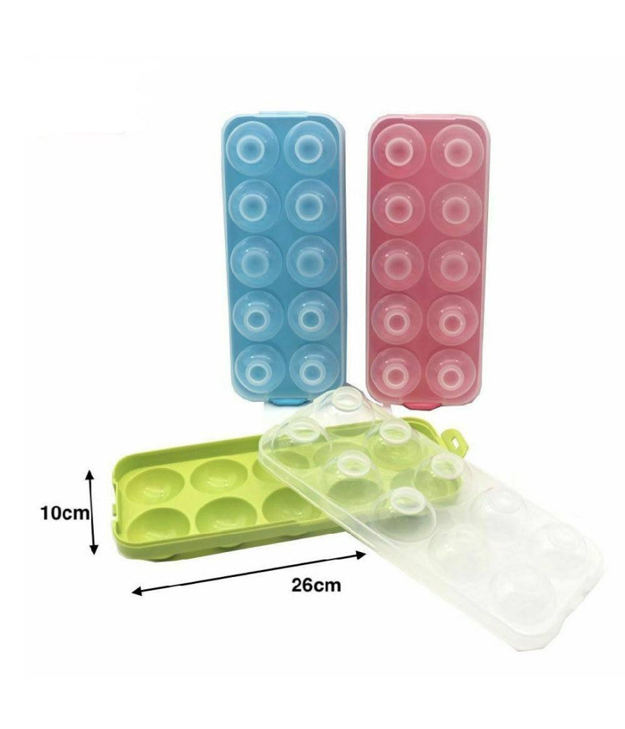 Portauova Porta 10 Uova Posti Contenitore Colorato Frigo Plastica Scatola Uovo         