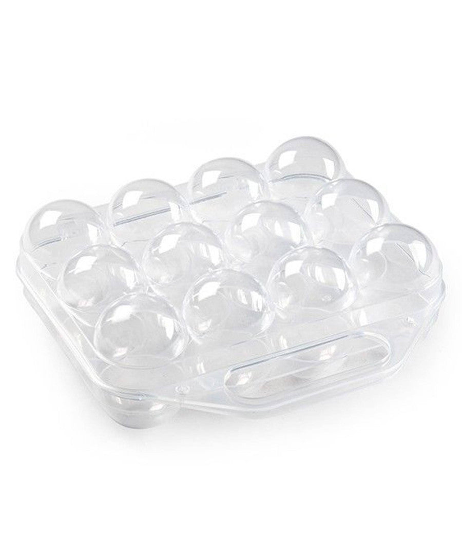 Portauovo Porta Uovo 12 Posti Con Divisorio Per Uova In Plastica Box Trasparente         