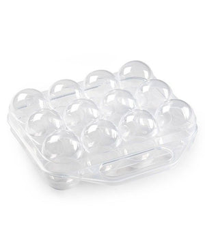 Portauovo Porta Uovo 12 Posti Con Divisorio Per Uova In Plastica Box Trasparente         
