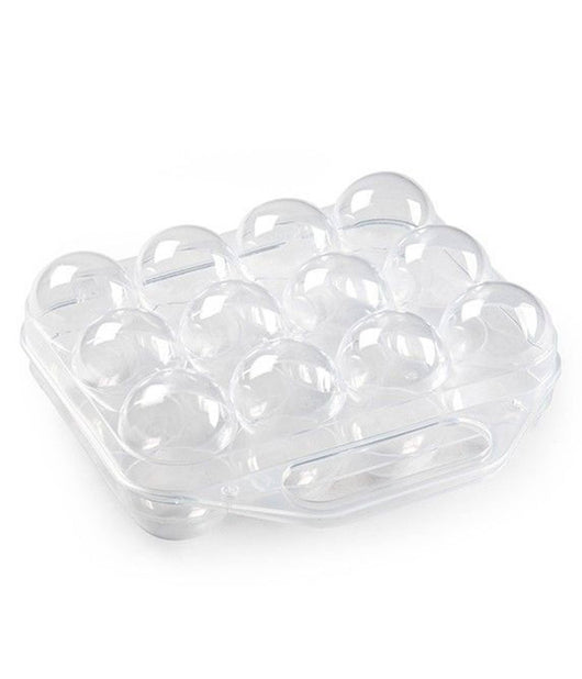 Portauovo Porta Uovo 12 Posti Con Divisorio Per Uova In Plastica Box Trasparente         