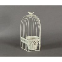 Portavaso a forma di gabbia crema