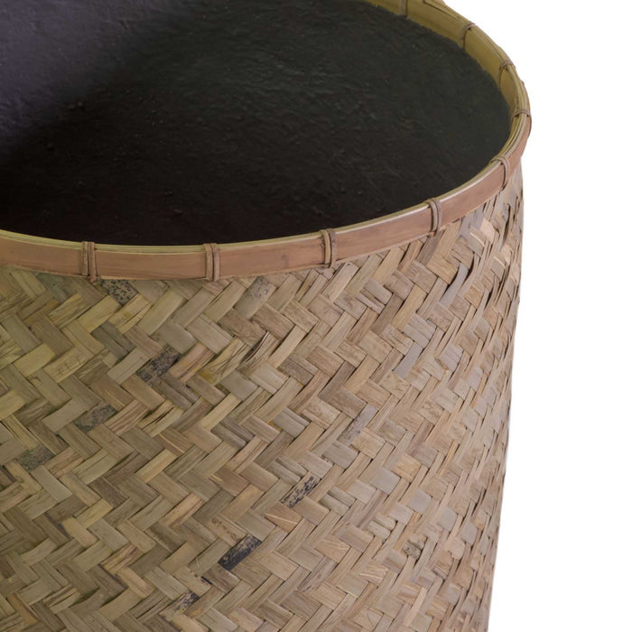 Portavaso cemento bambù 1-2 naturale tondo cm ø75h80