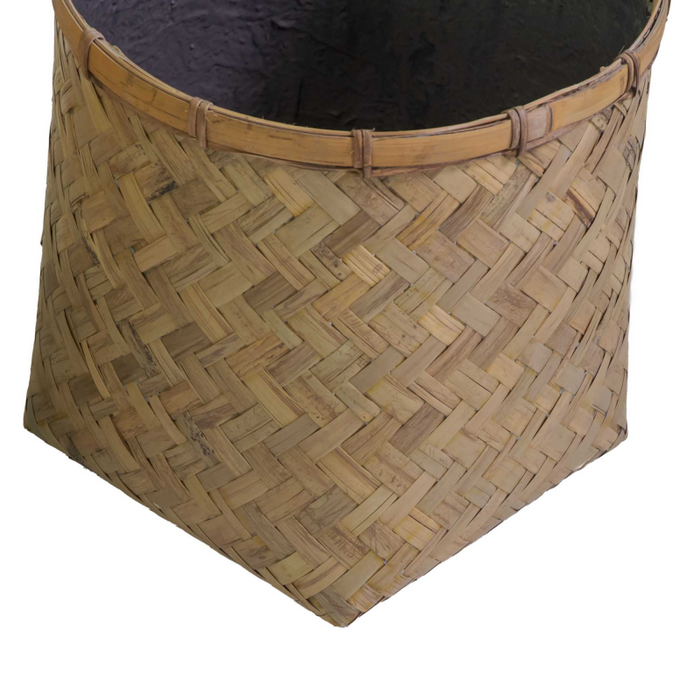 Portavaso cemento bambu' 1-3 naturale tondo cm 46x46h42,5