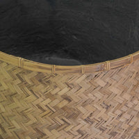 Portavaso cemento bambù 1-4 naturale tondo cm ø63h47