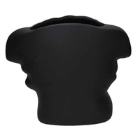 Portavaso ceramica busto nero cm 27x13,5h23
