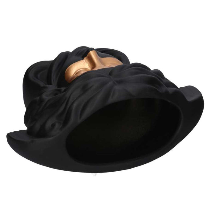 Portavaso ceramica busto nero cm 27x13,5h23