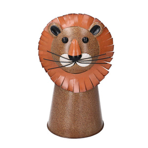 Portavaso latta leone cm ø20h30