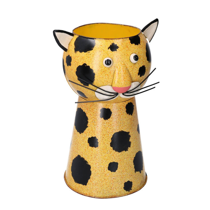 Portavaso latta leopardo cm ø20h30