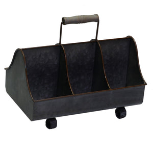 Portavaso metallo grigio 6 vani cm 33x21h10/19/30