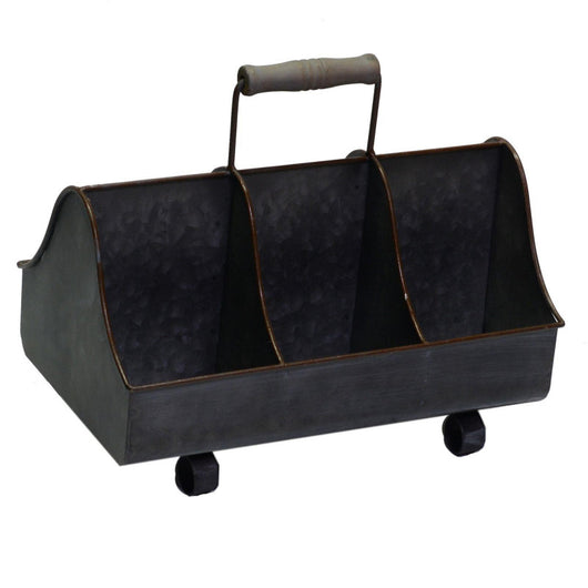 Portavaso metallo grigio 6 vani cm 33x21h10/19/30