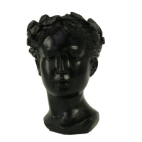 Portavaso resina busto nero cm 14x16h21
